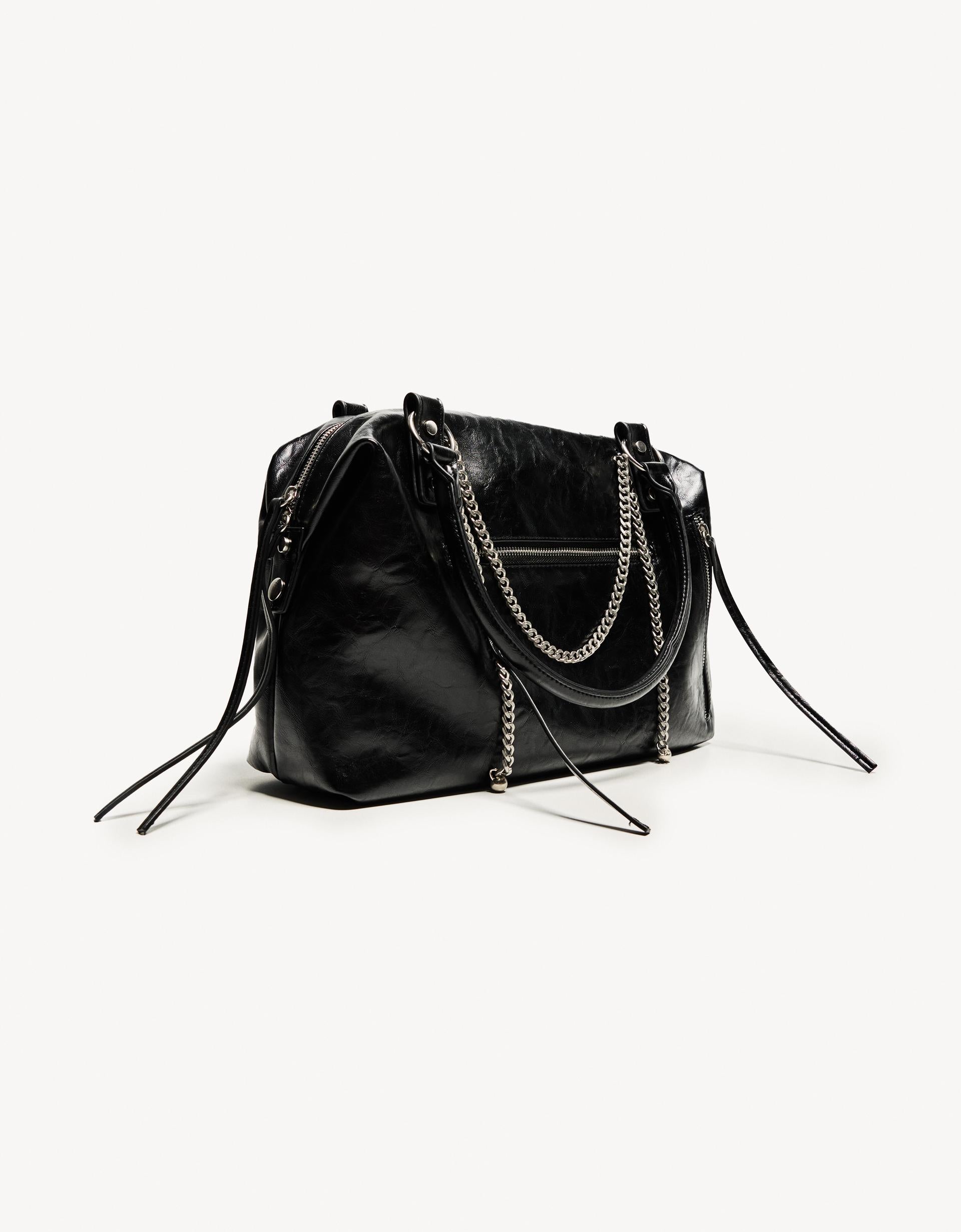 Zincirli suni deri kadın çanta