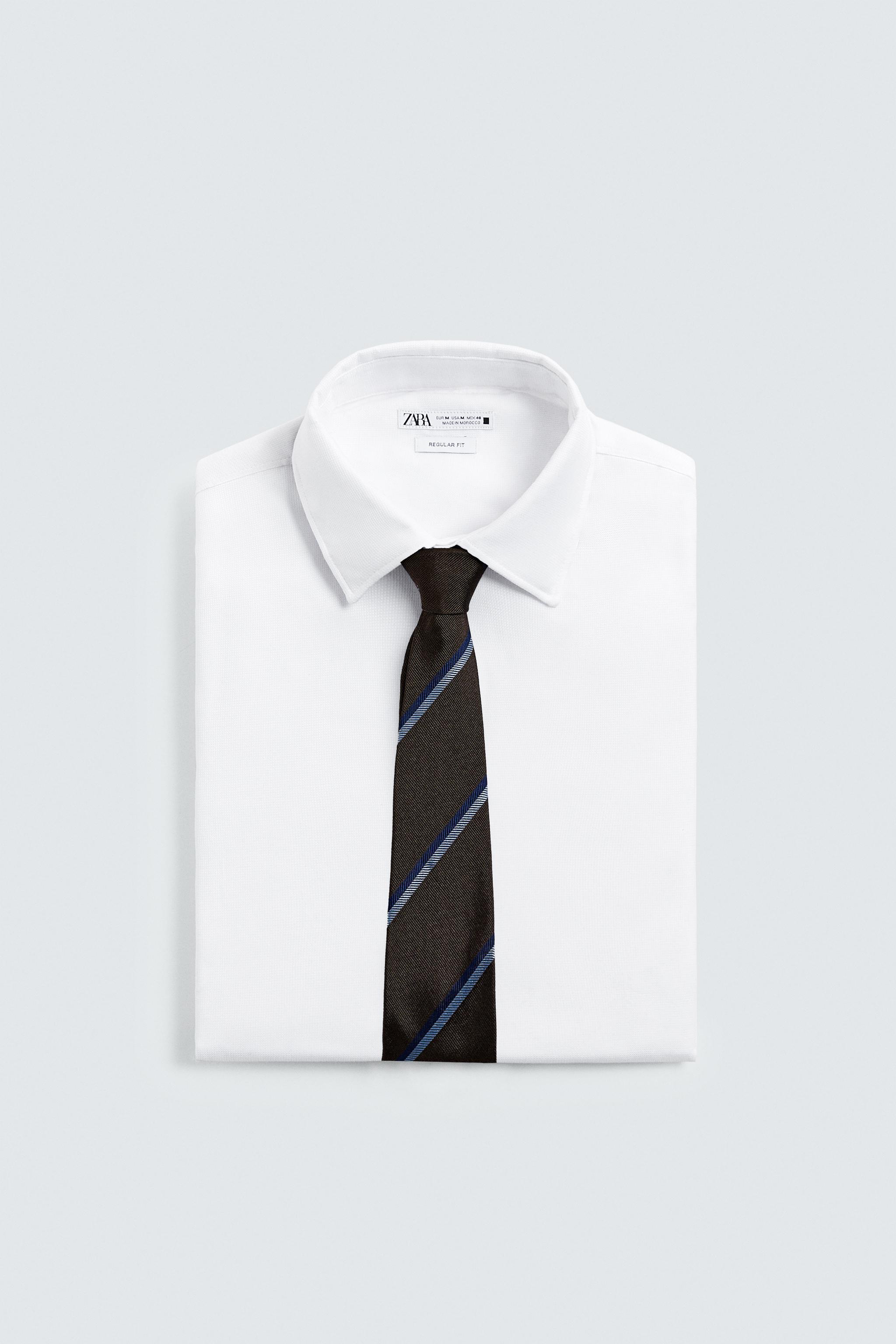 %100 İpek Çizgili Kravat