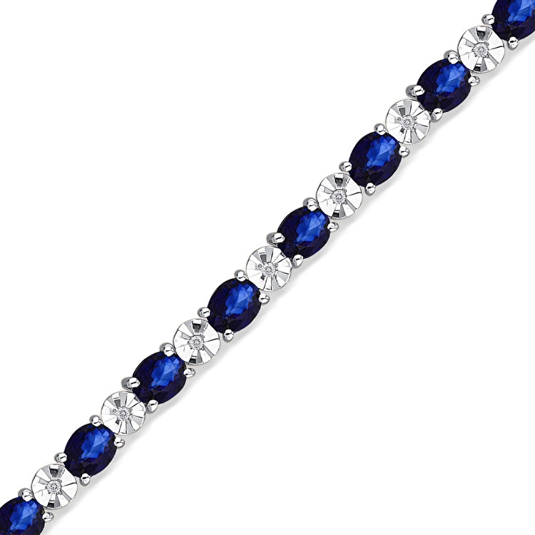 2,35 Karat Yakamoz Pırlanta Safir Bileklik